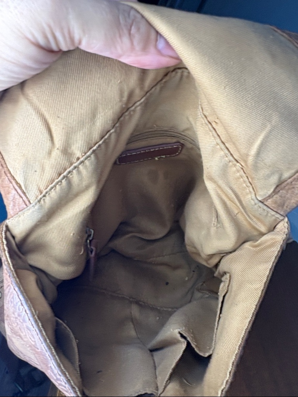 The Sak Embroidered Brown Leather Crossbody Bag - Picture 11 of 12